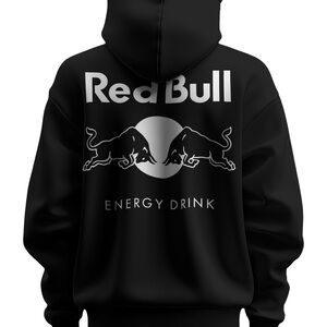 Black Hoodie Unisex Energy Drink Cotton Pullover Heavyweight sweater